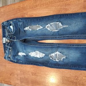 Mudd Distressed Skinny Straight Jeans
